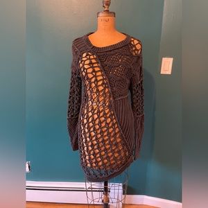 All Saints hand crochet grey dress/tunic. Excellent condition
